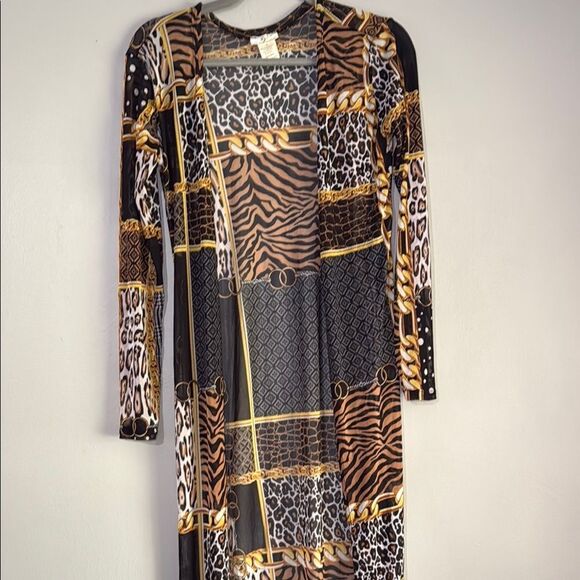 Animal print open cardigan by NYO - Picture 1 of 10